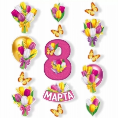 Гирлянда «8 Марта» (14 деталей), ООО "Ипмперия поздравлений", РФ