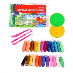 Масса для лепки. Лёгкий пластилин, 24 цв, 3 стека, "Profit", РФ/ пр-во: Китай