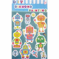 Мозаика-наклейка из страз 17х27,5 см. "Роботы", Китай
