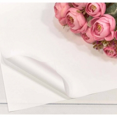 Плёнка в листах 60х60 см., (20 шт.), матовая "Корейская", 55мкм., Белый, OMG gift, Китай