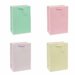 Пакет 14х20х8см. Однотонный в рамке (микс), 210 г., OMG gift ,Китай