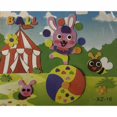 3Д аппликация с фоамираном  c подвижными деталями 25,5х21 см. "МЯЧ" в асс., Китай