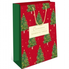 Пакет 33х42,5 см., "Счастливого Нового года", "Арт&Дизайн",  РФ/пр-во:Китай