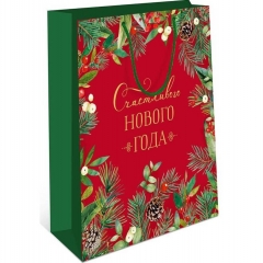 Пакет 26х32см., "Счастливого Нового года", "Арт&Дизайн", РФ/пр-во: Китай Пакет 26х32см., "Счастливого Нового года", "Арт&Дизайн", РФ/пр-во: Китай