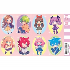 Наклейки-оценки д/украшения А6 (20шт.)  "Аниме. Чиби-малыши",  РФ