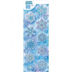 Наклейка двухстор. д/декорирования  «Снежинки» 47,4х16,4 см., (504), АО "Мир поздравлений", РФ Наклейка двухстор. д/декорирования  «Снежинки» 47,4х16,4 см., (504), АО "Мир поздравлений", РФ