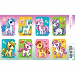 Наклейки-оценки д/украшения А6 (20шт.) "Пони",  РФ