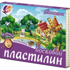 Пластилин 18 цв со стеком мягкий (восковой) "Фантазия", ЛУЧ, РФ