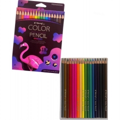 Карандаши цветные трехгр., 18 цв. "Yalong Professional color" ФЛАМИНГО, Китай