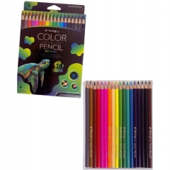 Карандаши цветные трехгр., 18 цв. "Yalong Professional color" ЧЕРЕПАХА, Китай