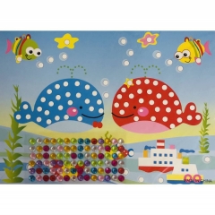 Мозаика из страз 26х19см., "КИТЫ", Китай