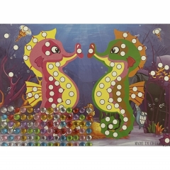 Мозаика из страз мини 17,5х13 см. "МОРСКИЕ КОНЬКИ", Китай