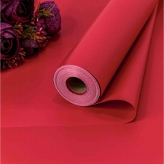 Плёнка 58см., 800г., матовая "Корейская" 65мкм., Малиново-красный, OMG gift, Китай