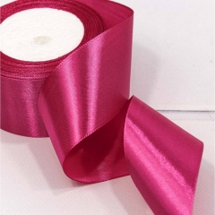 Лента атласная (сатин) 5 см. /25 ярдов (+/-10%), Малиновый, OMG gift, Китай