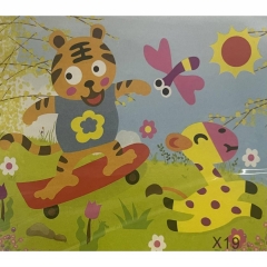 3Д аппликация с фоамираном 25,5х21 см. "ТИГР" в асс., Китай