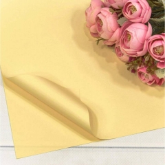 Плёнка в листах 60х60 см., (20 шт.), матовая "Корейская", 55мкм., Жёлтый, OMG gift, Китай