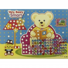 Мозаика из страз мини 17,5х13 см. "МИШКА", Китай