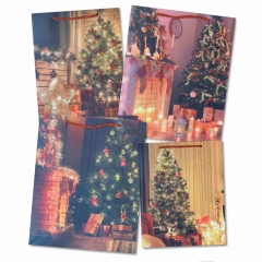 Пакет ЛЮКС 26х32х10см, "НГ" (Блёстки) в асс., Китай