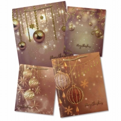 Пакет ЛЮКС 26х32х10см, "Merry Christmas" (Блёстки) в асс., Китай