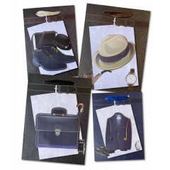 Пакет ЛЮКС 18х24х8см, "МУЖСКОЙ ДИЗАЙН" (Аппликация, фольга) в асс., Китай