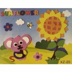 3Д аппликация с фоамираном  c подвижными деталями 25,5х21 см. "ПОДСОЛНУХ" в асс., Китай
