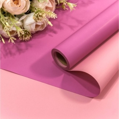 Плёнка 0,58х10м матовая двухсторонняя 65мкм., Ярко-розовый/Розовый , "OMG gift", Китай