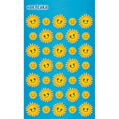 Наклейки д/украшения А6 (20шт.)  "Смайлы круглые",  РФ