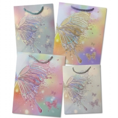 Пакет ЛЮКС 18х24х8см, "Бабочка" (Фольга) в асс., Китай