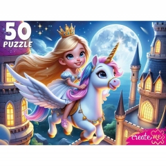 ПАЗЛЫ 50 элемента. ПОЛЁТ НА ЕДИНОРОГЕ, ООО "Рыжий Кот", РФ ПАЗЛЫ 50 элемента. ПОЛЁТ НА ЕДИНОРОГЕ, ООО "Рыжий Кот", РФ