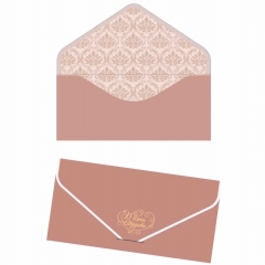 Конверт для денег (19х9см.), "Нежное прикосновение" С ДНЕМ СВАДЬБЫ! (Soft Touch, фольга, цветной оборот), "Стильная открытка", РБ