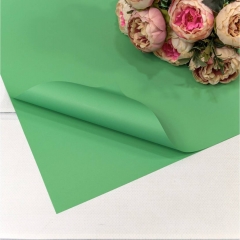 Плёнка в листах 60х60 см., (20 шт.), матовая "Корейская", 55мкм., Салатовый, OMG gift, Китай