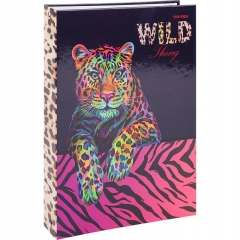 Тетрадь 80л./кл., (на кольцах) "НЕОНОВЫЙ ЛЕОПАРД", "Prof-Press", РФ