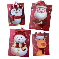 Пакет ЛЮКС 18х24х8,5см, "НГ" (Фигурная вырубка, фольга) в асс., Китай