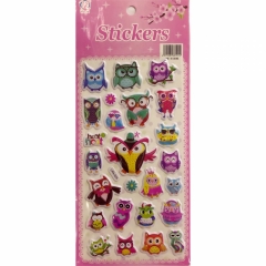 Наклейка дутик 10х23,5см. "Совушки", Китай