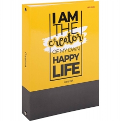 Тетрадь 80л./кл., (на кольцах) "НАДПИСЬ НА ЖЕЛТО-СЕРОМ", "Prof-Press", РФ