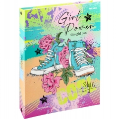 Тетрадь 80л./кл., (на кольцах) "КЕДЫ И ЦВЕТЫ", "Prof-Press", РФ