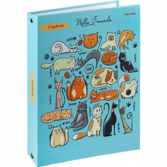 Тетрадь 80л./кл., (на кольцах) "УМОРИТЕЛЬНЫЕ КОТЯТА", "Prof-Press", РФ