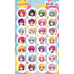 Наклейки-оценки д/украшения А6 (20шт.)  блестки. "Аниме", "Принт Плюс"(Лис), РФ Наклейки-оценки д/украшения А6 (20шт.)  блестки. "Аниме", "Принт Плюс"(Лис), РФ