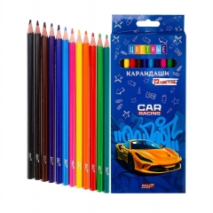 Карандаши цветные 12 цв., пластик.,2М "ЕДИНОРОГИ", "Profit", РФ/ пр-во: Китай