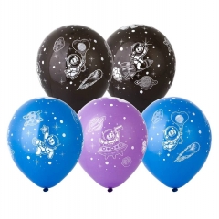 Шар 12" (25 шт) Шелкография, "Космос", "Веселая Затея", Китай