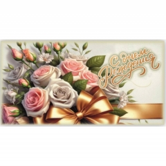 Конверт для денег "С Днем Рождения!",  "Стильная Открытка", РБ