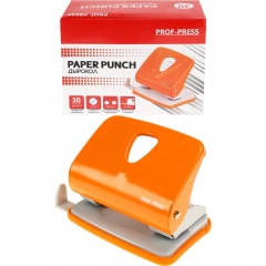 Дырокол на 30л., метал./к в карт. коробке, Prof-Press