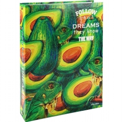 Тетрадь 80л./кл., (на кольцах) "ХАМЕЛЕОНЫ И АВОКАДО", "Prof-Press", РФ