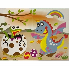 3Д аппликация с фоамираном 25,5х21 см. "ДИНО-2" в асс., Китай