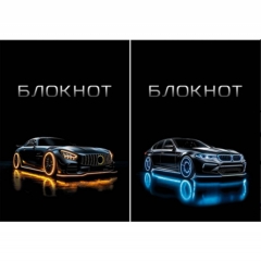 Блокнот А7, 48л./кл., склейка, "СТИЛЬНЫЕ АВТОМОБИЛИ - 2" в асс., "Prof-Press", РФ