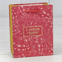 Пакет 12х15х6,7см. "Новый год" 210г/м2, в асс, OMG Gift, Китай