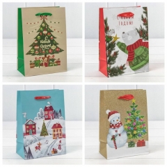 Пакет 14х20х8см. "Новогодний" 128 гр., OMG gift, Китай