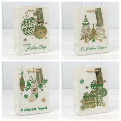 Пакет 14х20х8см. "Новый год" 210г/м2, в асс, OMG Gift, Китай