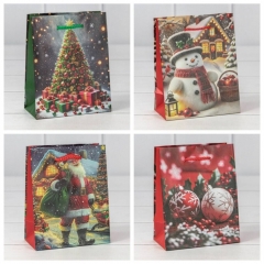 Пакет 12х15х6,7см. "Новогодний" 128 гр., OMG gift, Китай