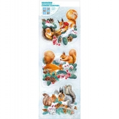 Наклейка двухстор. д/декорирования  "Зимние белочки" 47,4х16,4 см., (504), АО "Мир поздравлений", РФ Наклейка двухстор. д/декорирования  "Зимние белочки" 47,4х16,4 см., (504), АО "Мир поздравлений", РФ